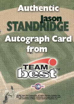 1999 Team Best Rookie - Autographs #NNO Jason Standridge Back