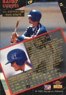 1995 Signature Rookies Old Judge - Preview '95 #11 Randy Curtis Back