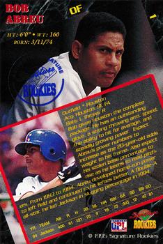 1995 Signature Rookies Old Judge - Preview '95 Signatures #1 Bob Abreu Back