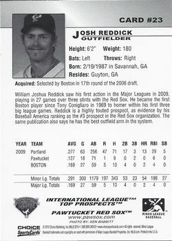 2010 Choice International League Top Prospects  #23 Josh Reddick Back