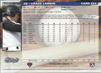 2010 Choice International League All-Stars #24 Chase Lambin Back