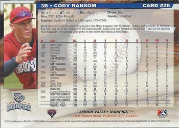 2010 Choice International League All-Stars #26 Cody Ransom Back
