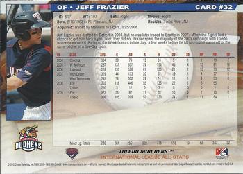 2010 Choice International League All-Stars #32 Jeff Frazier Back