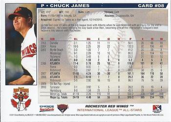 2011 Choice International League All-Stars #08 Chuck James Back