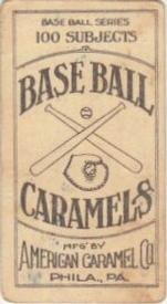 1909-11 American Caramel (E90-1) #NNO Home Run Baker Back