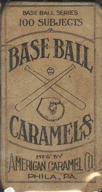 1909-11 American Caramel (E90-1) #NNO Shoeless Joe Jackson Back