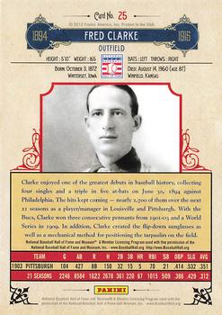 2012 Panini Cooperstown #25 Fred Clarke Back