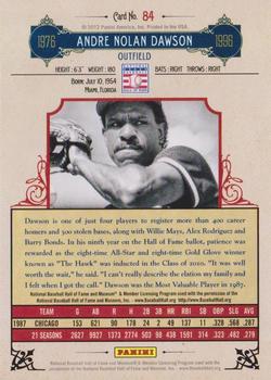 2012 Panini Cooperstown #84 Andre Dawson Back