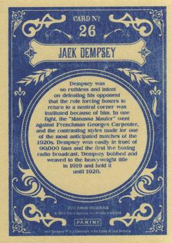 2012 Panini Golden Age #26 Jack Dempsey Back