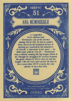 2012 Panini Golden Age #51 Hal Newhouser Back