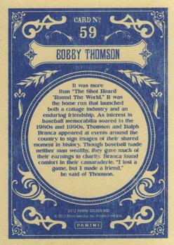 2012 Panini Golden Age #59 Bobby Thomson Back