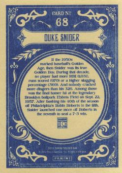 2012 Panini Golden Age #68 Duke Snider Back