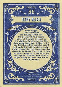 2012 Panini Golden Age #86 Denny McLain Back