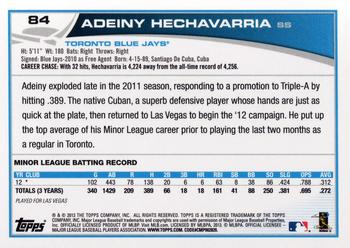 2013 Topps #84 Adeiny Hechavarria Back