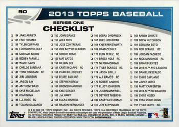2013 Topps #90 Andy Pettitte Back