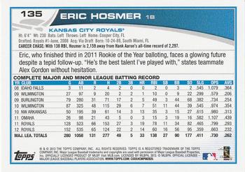 2013 Topps #135 Eric Hosmer Back
