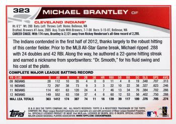 2013 Topps #323 Michael Brantley Back