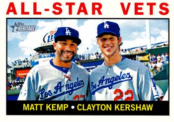 2013 Topps Heritage #81 All-Star Vets (Matt Kemp / Clayton Kershaw) Front