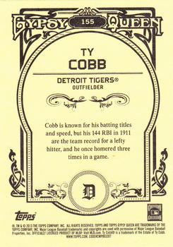 2013 Topps Gypsy Queen #155 Ty Cobb Back