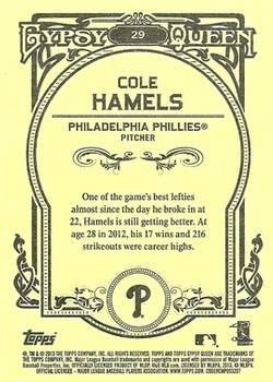 2013 Topps Gypsy Queen #29 Cole Hamels Back