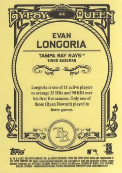 2013 Topps Gypsy Queen #44 Evan Longoria Back