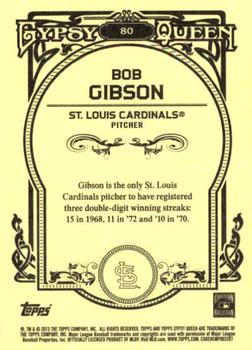 2013 Topps Gypsy Queen #80 Bob Gibson Back