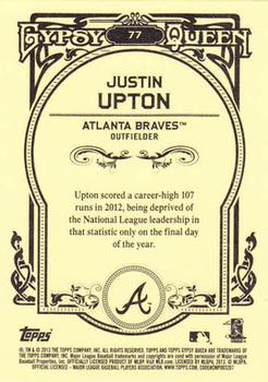 2013 Topps Gypsy Queen #77 Justin Upton Back
