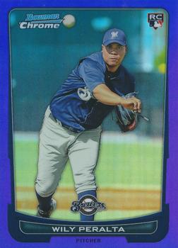 2012 Bowman Chrome - Blue Refractors #199 Wily Peralta Front
