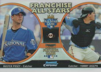 2012 Bowman Chrome - Franchise All-Stars #FAS-PJ Tommy Joseph / Buster Posey Front