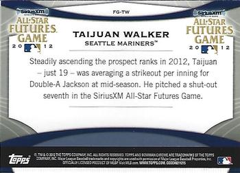 2012 Bowman Chrome - Futures Game #FG-TW Taijuan Walker Back