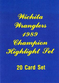 1989 Rock's Dugout Wichita Wranglers #1 Title Card Front
