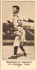 1916 Sporting News (M101-4) #17 Mordecai Brown Front