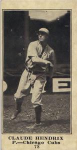 1916 Sporting News (M101-4) #78 Claude Hendrix Front