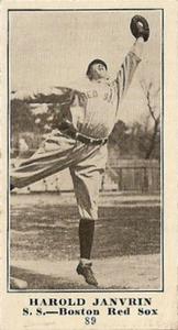 1916 Sporting News (M101-4) #89 Harold Janvrin Front