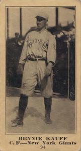 1916 Sporting News (M101-4) #94 Benny Kauff Front