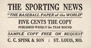 1916 Sporting News (M101-4) #144 Wilbert Robinson Back
