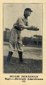 1916 Sporting News (M101-4) #90 Hughie Jennings Front