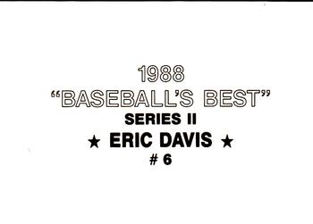 1988 Baseball's Best Series II (unlicensed) #6 Eric Davis Back