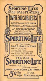 1910-11 Sporting Life M116 #NNO George McQuillan Back