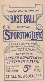 1910-11 Sporting Life M116 #NNO Honus Wagner Back