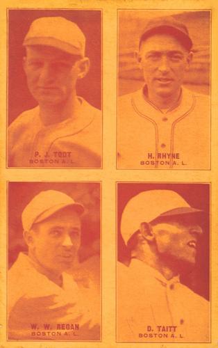 1929-30 Exhibits Four-in-One W463-1 #NNO Phil Todt / Hal Rhyne / Bill Regan / Doug Taitt Front