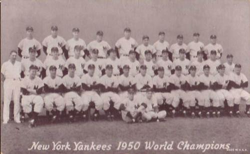 1947-66 Exhibits (W461) #NNO New York Yankees - 1950 World Champions Front