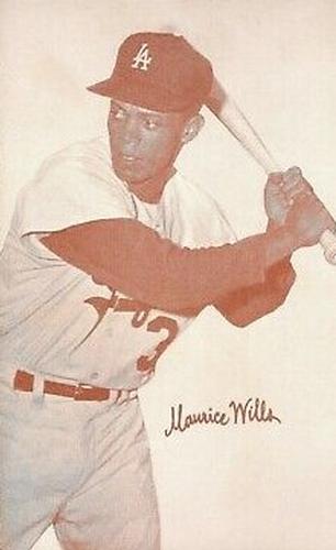 1947-66 Exhibits (W461) #NNO Maury Wills Front