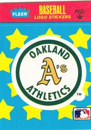 1986 Fleer Classic Miniatures - Logo Stickers (Stars) #NNO Oakland Athletics Front