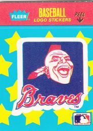 1986 Fleer Classic Miniatures - Logo Stickers (Stars) #NNO Atlanta Braves Front
