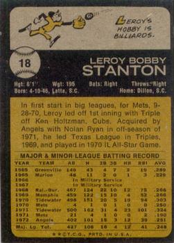 1973 Topps #18 Leroy Stanton Back