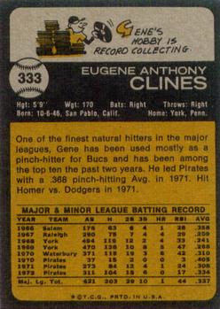 1973 Topps #333 Gene Clines Back