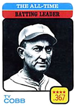 1973 Topps #475 The All-Time Batting Leader - Ty Cobb Front