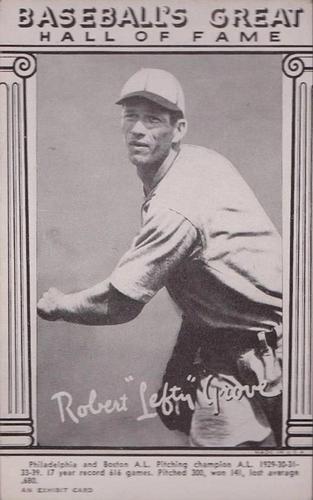 1948 Baseball's Great HOF Exhibits (W464) #NNO Lefty Grove Front
