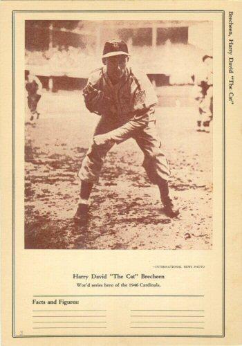 1946-49 Sports Exchange (W603) #3-1 Harry Brecheen Front